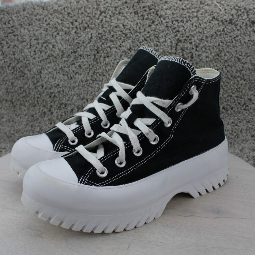 Converse Run Star Hike Black White Platform High Top Womens 7.5 - Picture 3 of 8